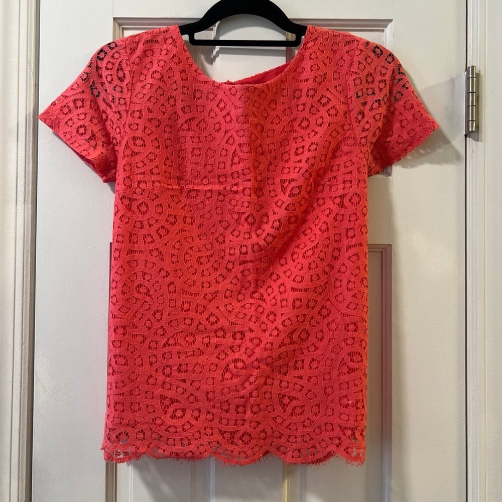 J. Crew Pink Short Sleeve Blouse
